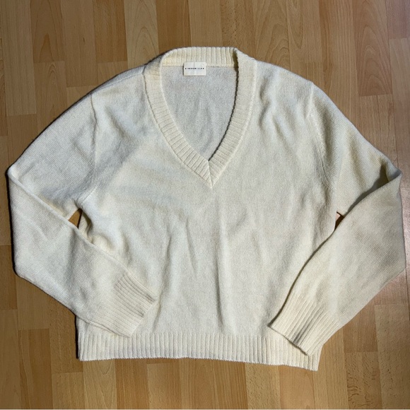 Simon Miller Off-White V-Neck Sweater - Picture 1 of 7
